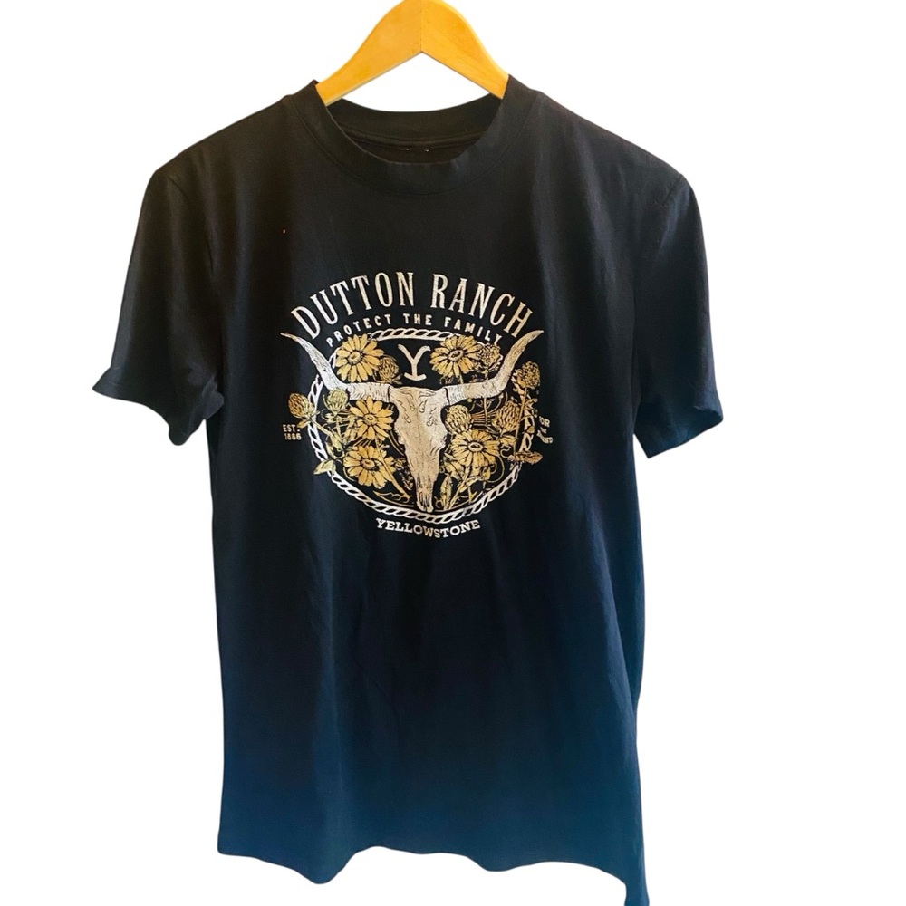 Yellowstone Dutton Ranch Short Sleeve Women's Tee Shirt Grey Size XS